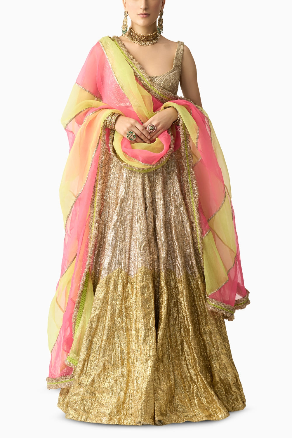 Kashvi Dupatta Dhoop Chao Sona Chandi Lehenga Set