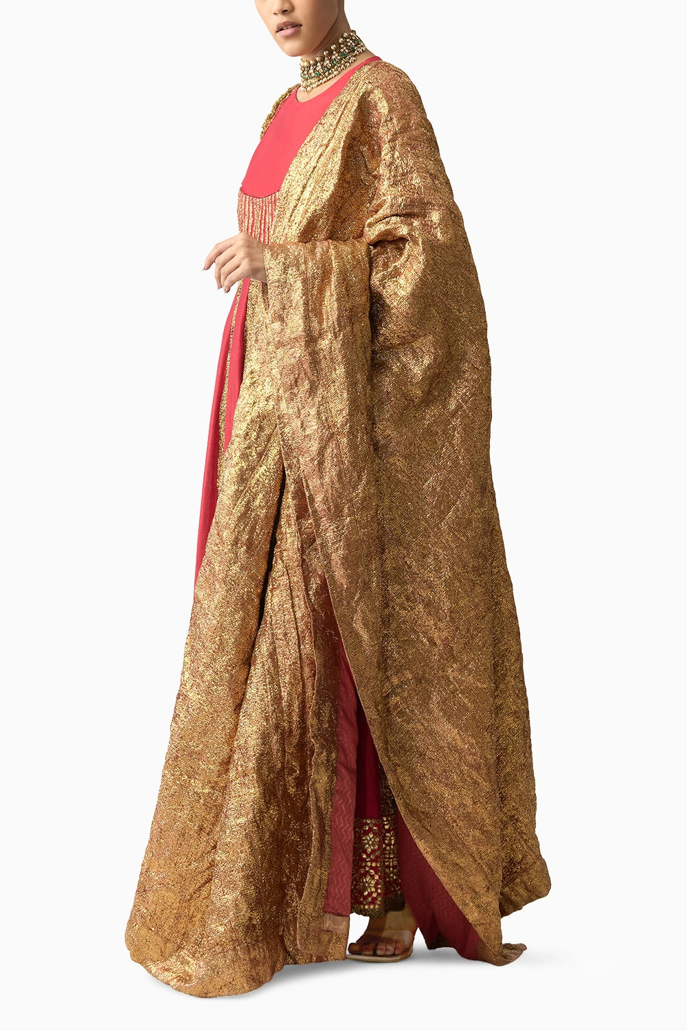 Roshini Laal Lampi Anarkali Dupatta Set