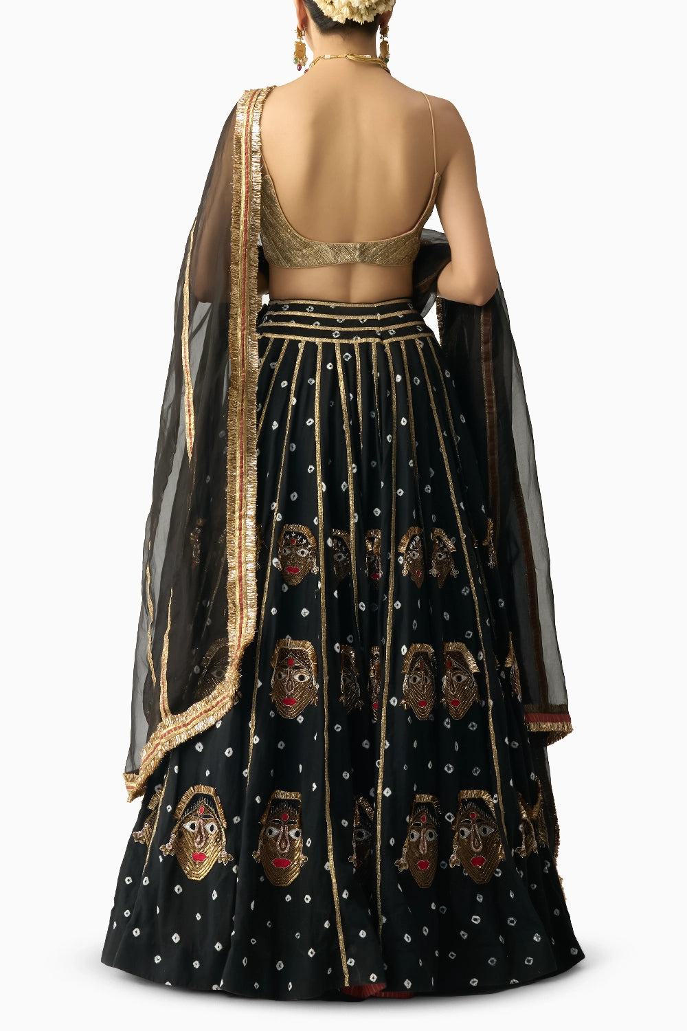 Reshma Bandhani Kala Kaptputli Lehenga Set