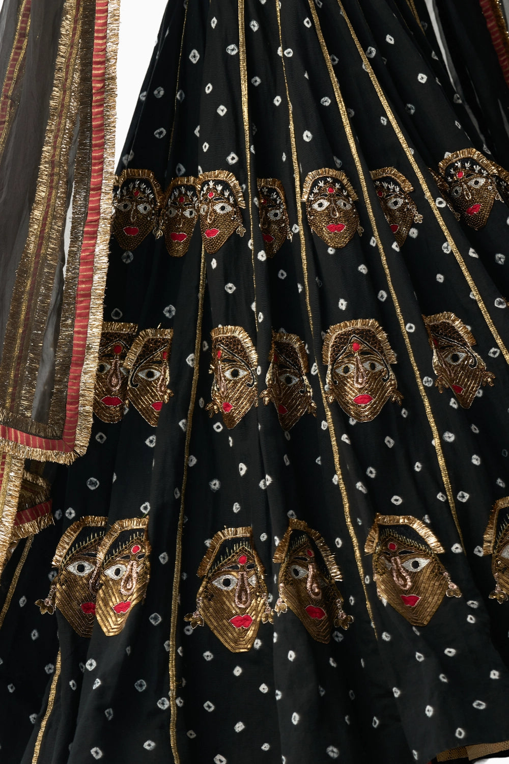 Reshma Bandhani Kala Kaptputli Lehenga Set