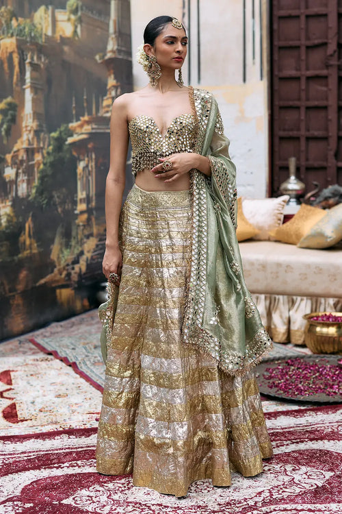 Kiran Sona Chandi Lehenga Set