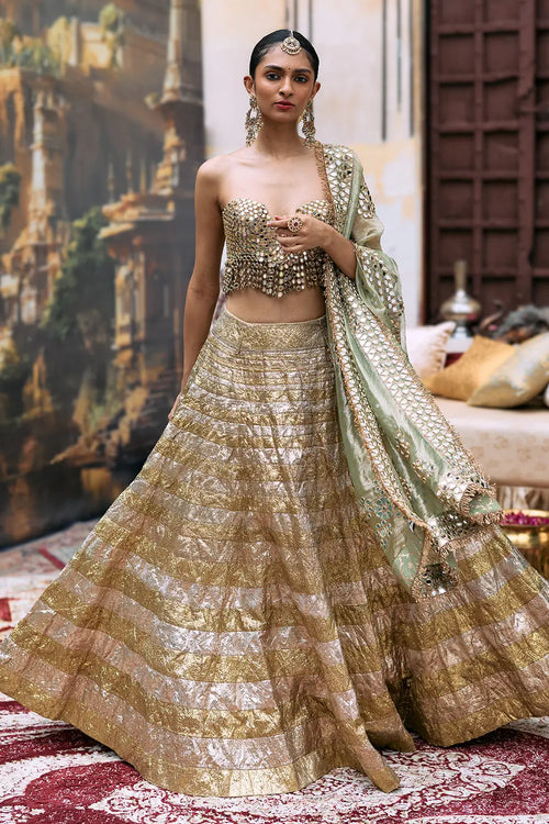 Kiran Sona Chandi Lehenga Set