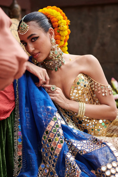 Chandi- Sona Stripes Lampi Lehenga Set