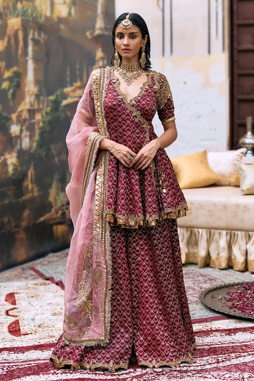 Vedi Peplum Sharara Set