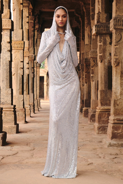 Tara Silver Hood Dress