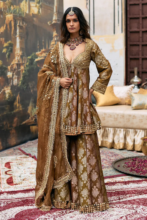 Shriphal Peplum Sharara Set