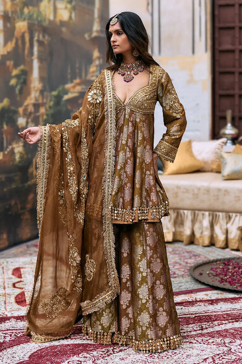 Shriphal Peplum Sharara Set