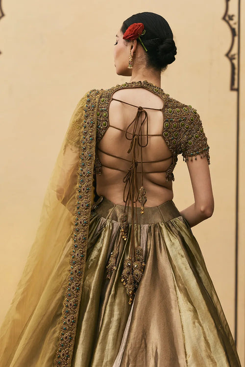 Rangoli Tissue Brocade Lehenga