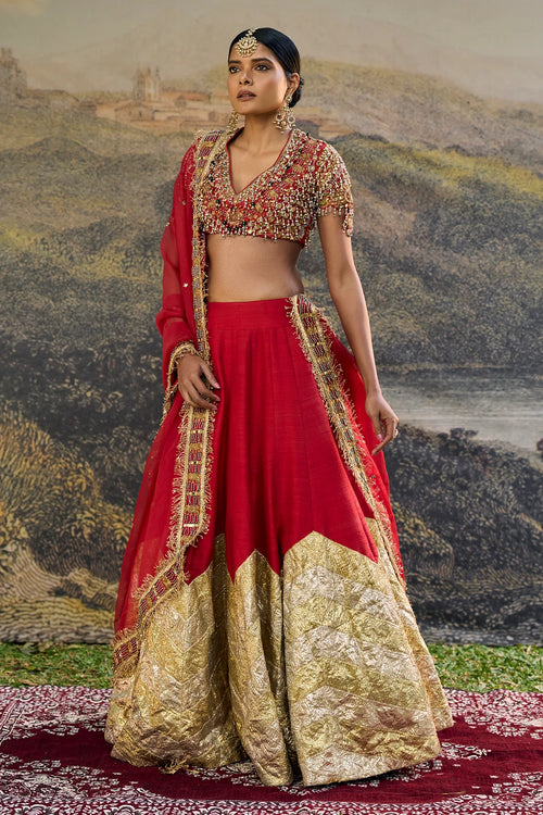Lalima Jadau Lehenga Set