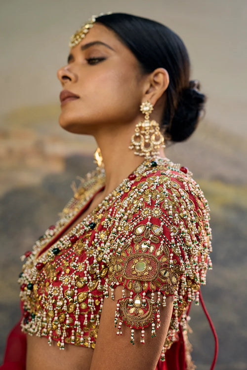 Lalima Jadau Lehenga Set