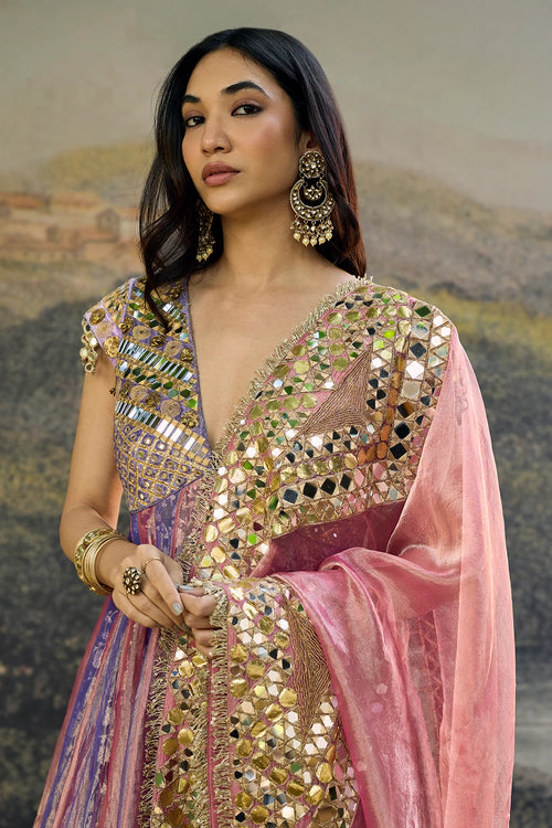 Gulrangi Mirror Anarkali Set