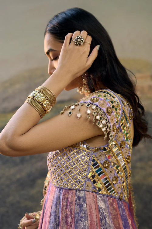 Gulrangi Mirror Anarkali Set
