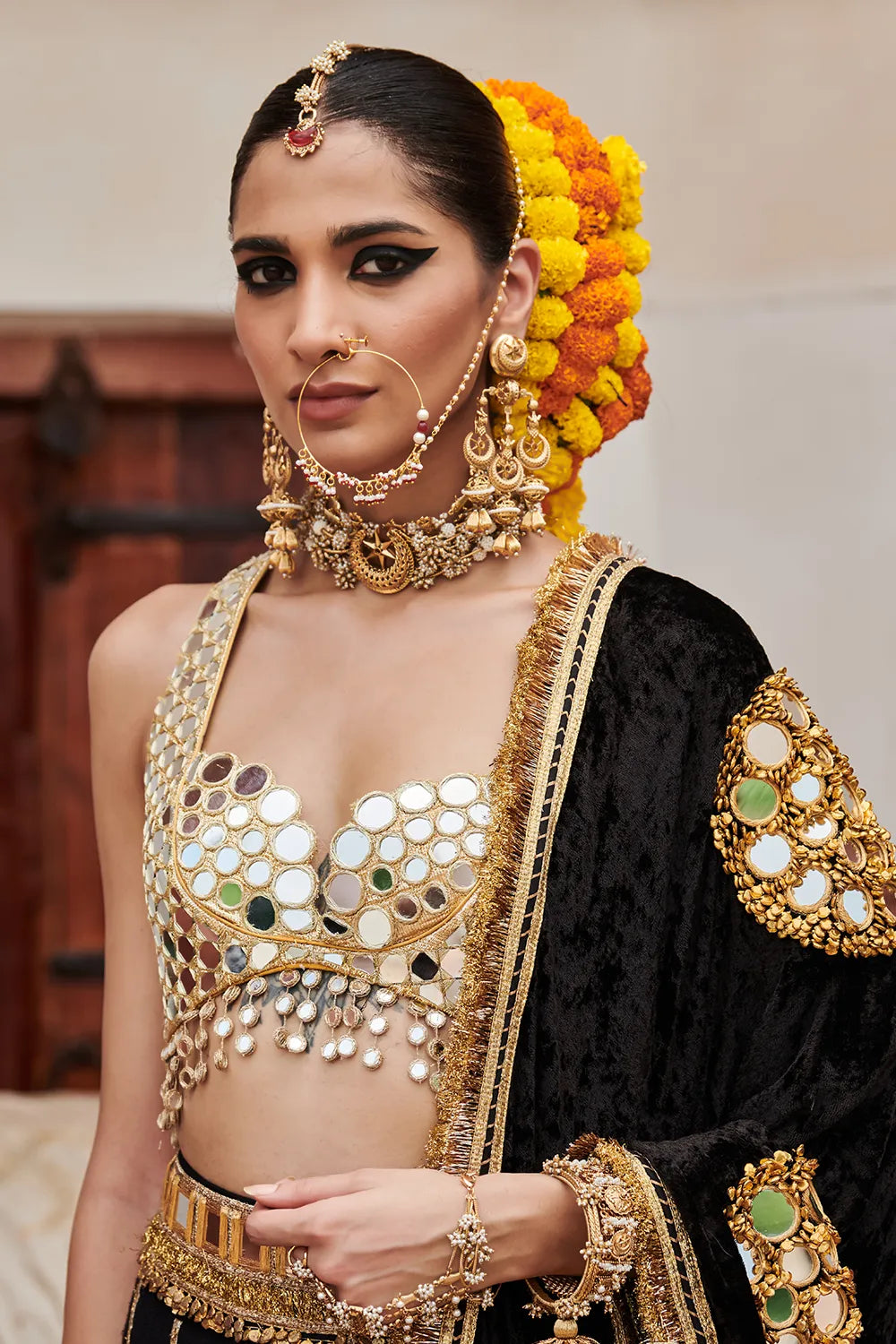Sheesh Shyama Lehenga Set