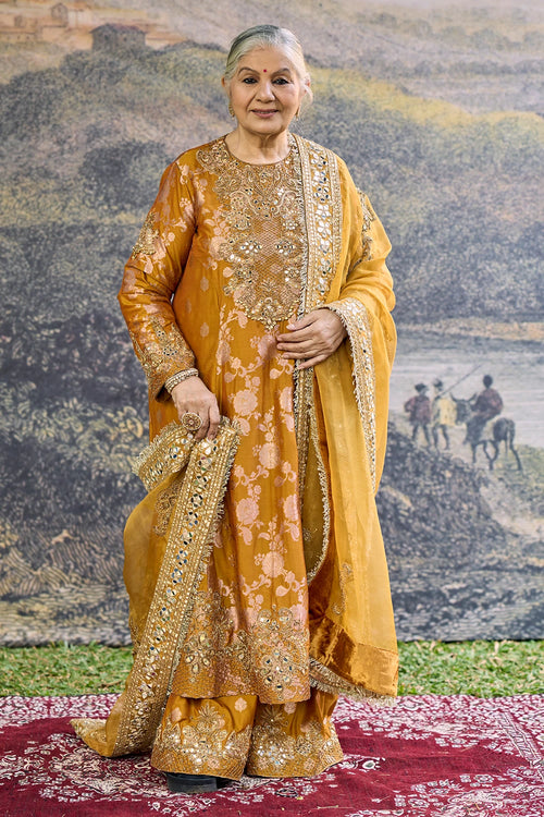 Sunehri Zari Sharara Set