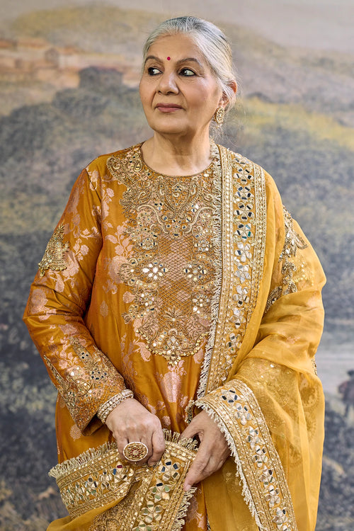 Sunehri Zari Sharara Set