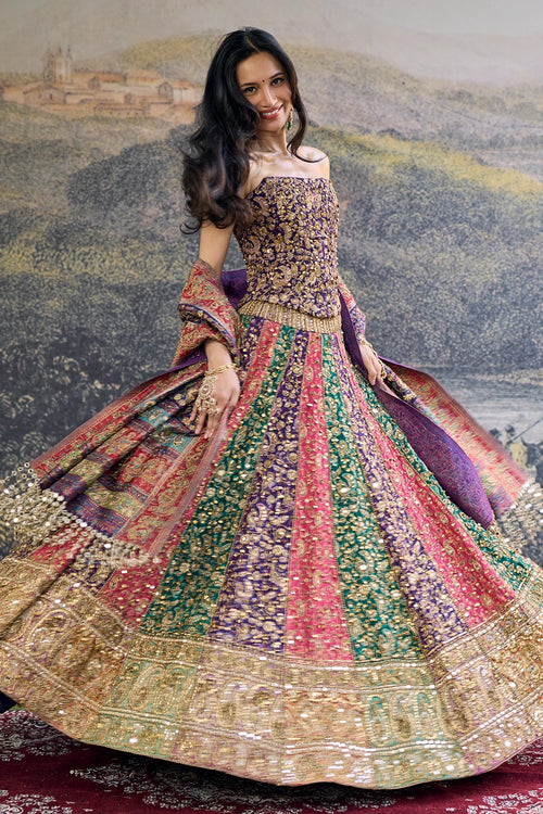 Rang Mahal Jamewar Lehenga Set