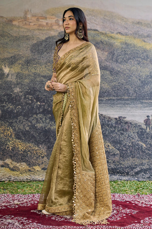 Zarvika Fusion Tissue Saree Set