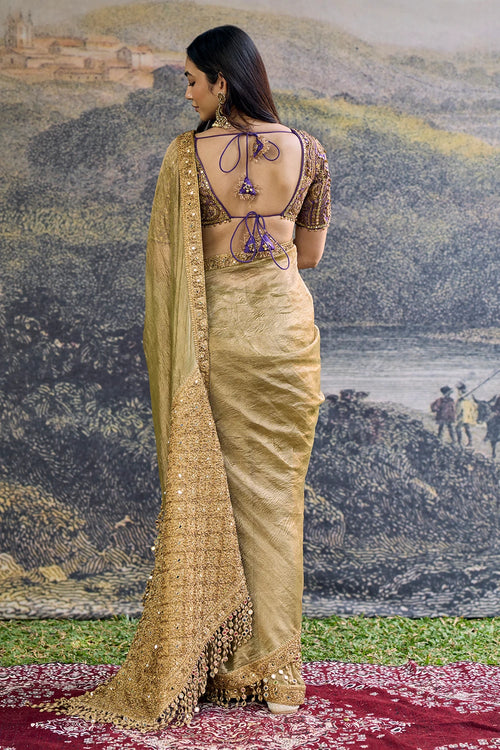 Zarvika Fusion Tissue Saree Set