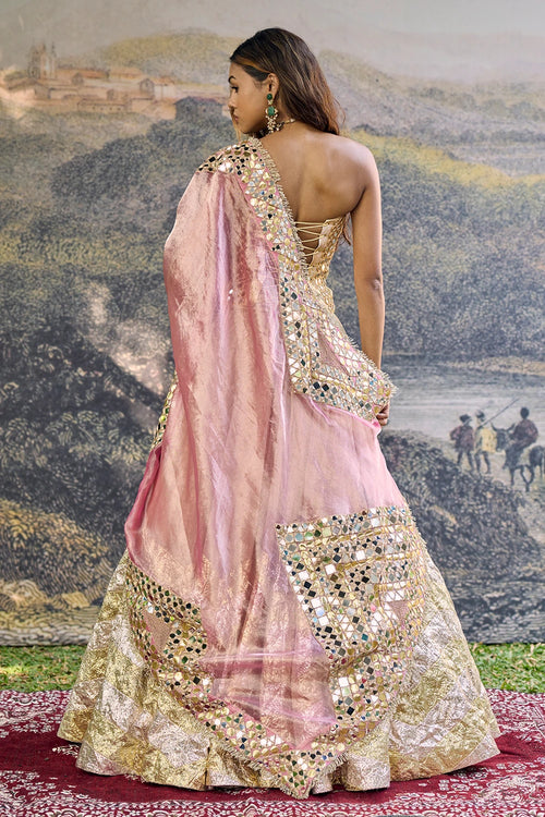Sunehri Roshan Mirror Lehenga Set