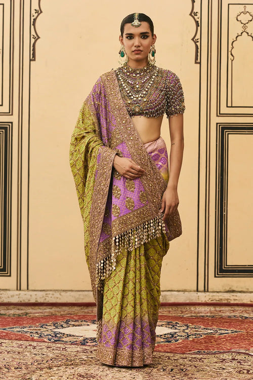 Ranga Ombre Georgette Saree Set