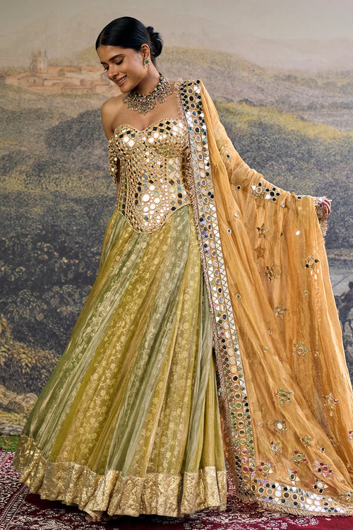 Hiranya Mirror Lehenga Set