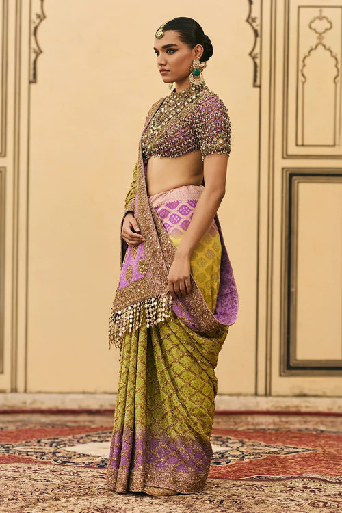 Ranga Ombre Georgette Saree Set