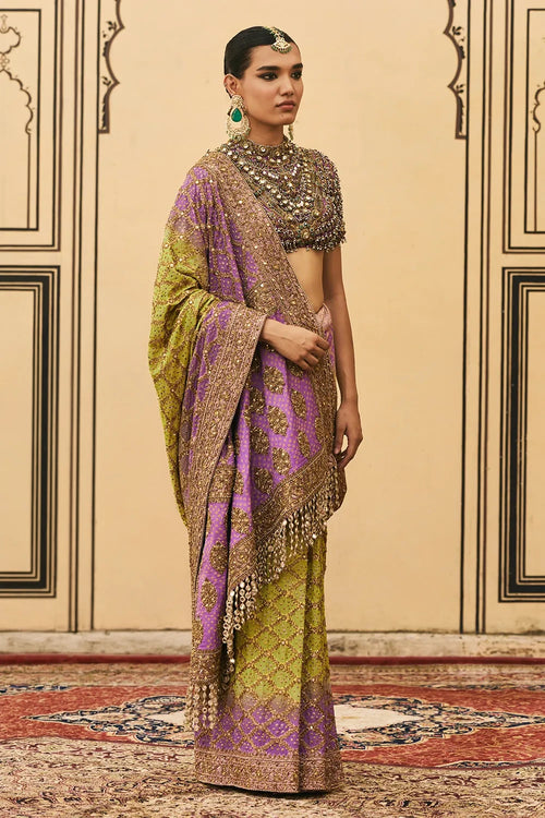 Ranga Ombre Georgette Saree Set