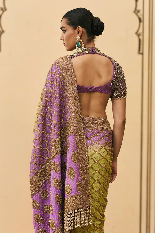 Ranga Ombre Georgette Saree Set
