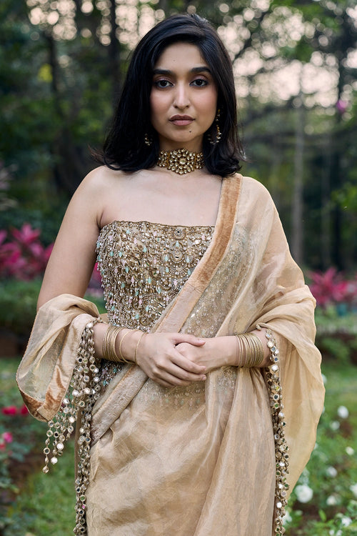 Sona Jhalaar Jadau Saree Set