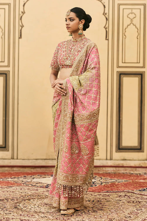 Gulnaar Ombré Saree Set