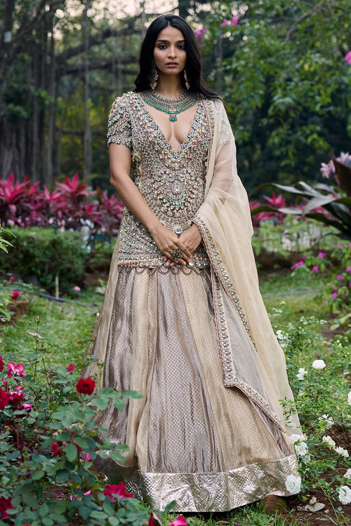 Noor-E-Zar Jadau Lehenga Set