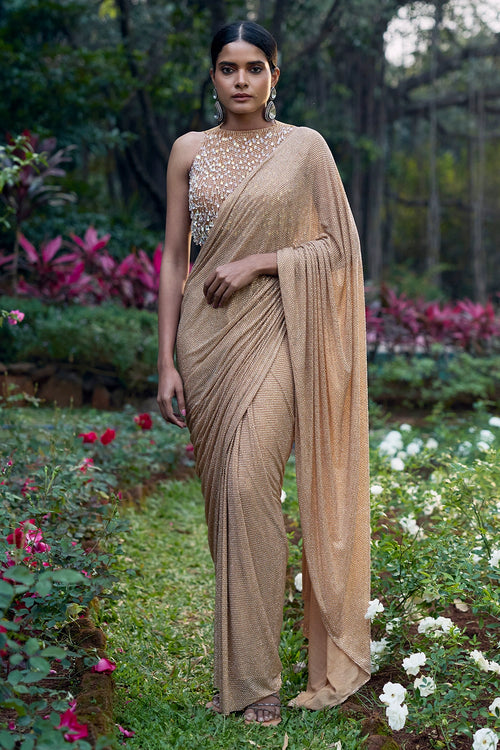 Kanak Tara Crystal Saree Set