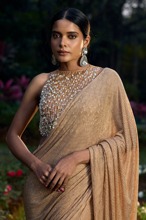 Kanak Tara Crystal Saree Set