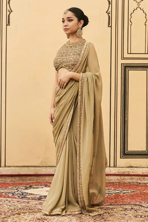 Zaitooni Georgette Saree Set