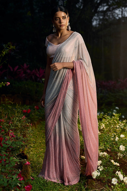 Gulrangi Crystal Saree Set