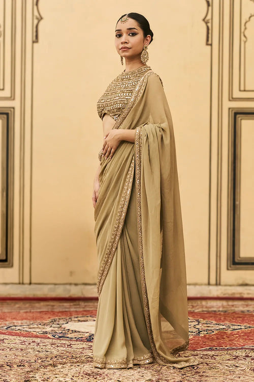Zaitooni Georgette Saree Set
