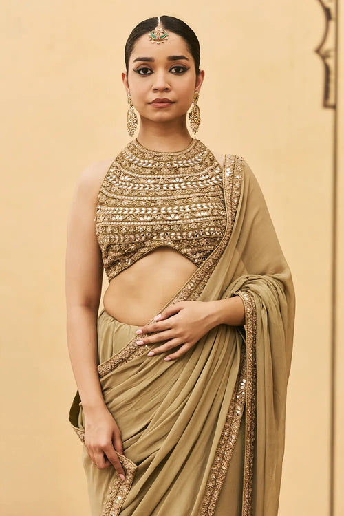 Zaitooni Georgette Saree Set