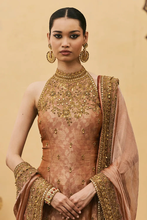 Aadhira Brocade Tissue Garara Set