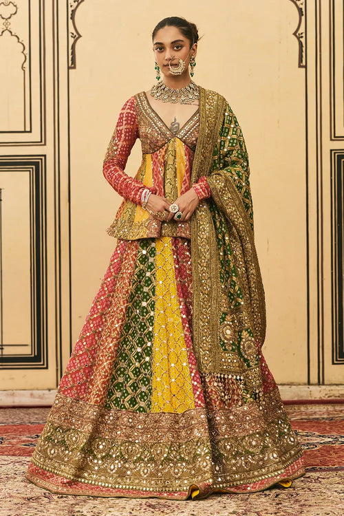 Rangeen Bandhani Lehenga Set