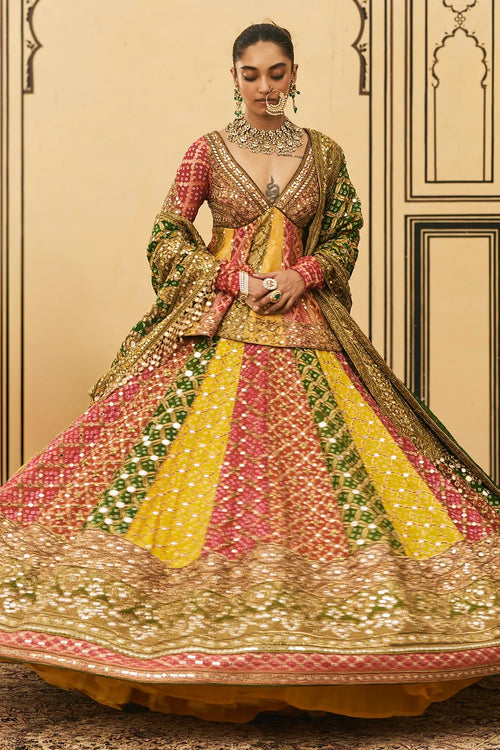 Rangeen Bandhani Lehenga Set
