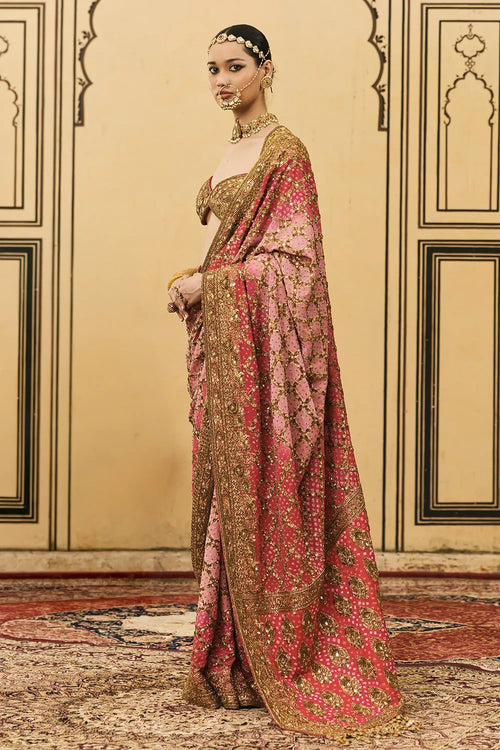 Gulrukh Ombre Saree Set