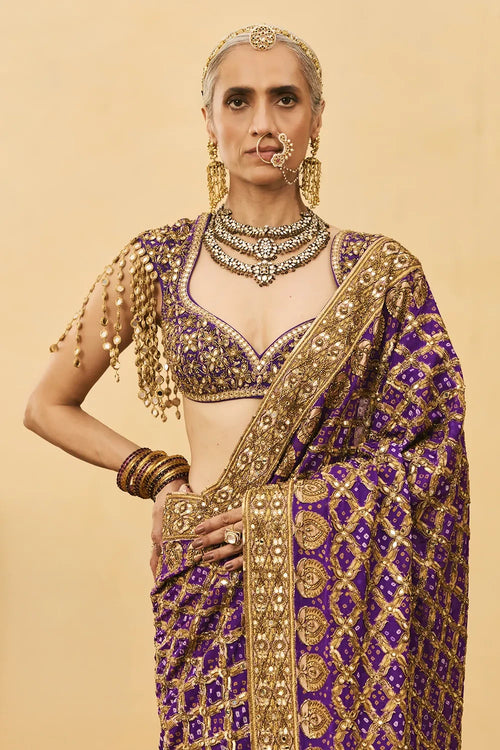 Banafsha Ombre Saree Set