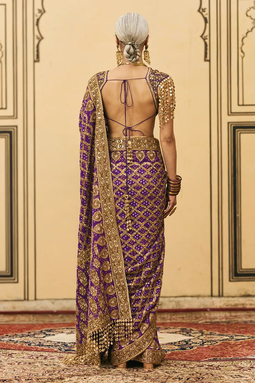 Banafsha Ombre Saree Set