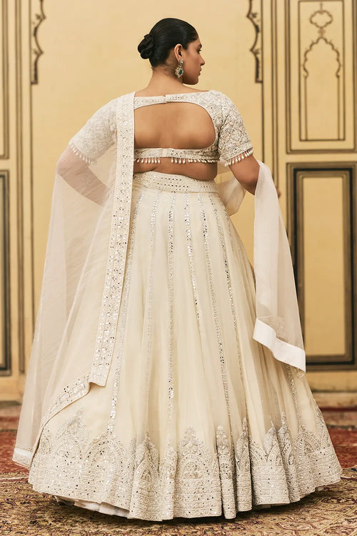 Haathidant Organza Lehenga Set