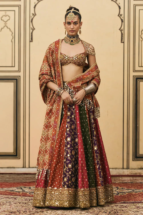 Chitrangi Brocade Phulkari Lehenga Set