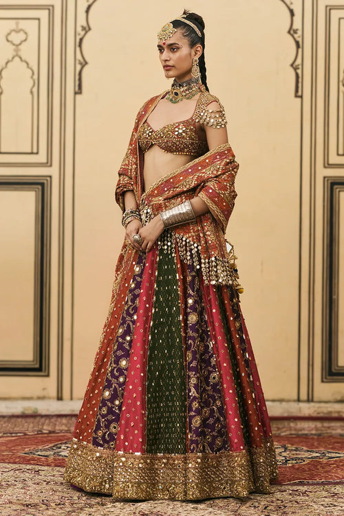 Chitrangi Brocade Phulkari Lehenga Set