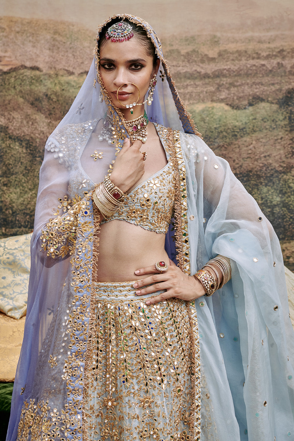 Khwab Sitara Lehenga Set with Veil