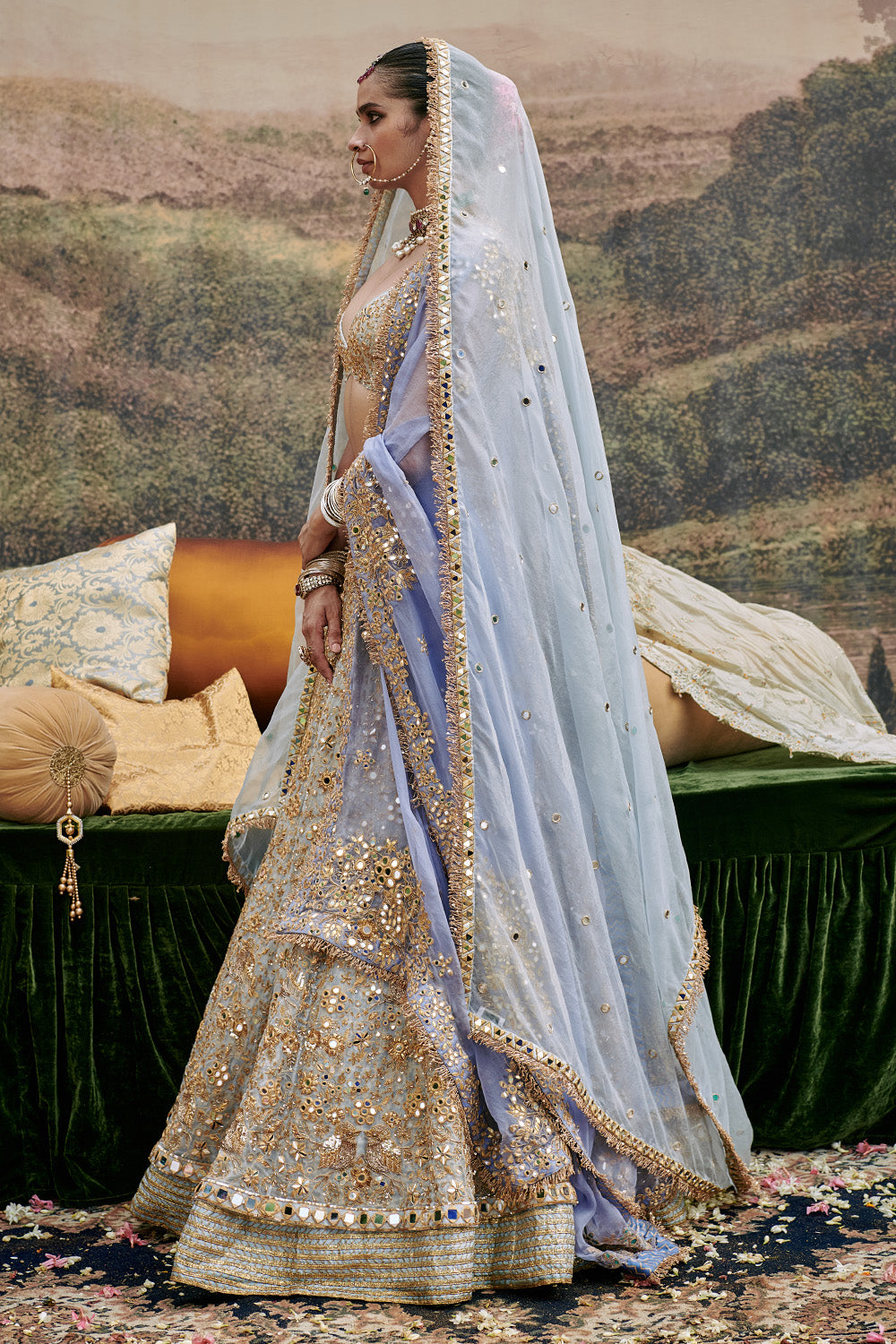 Khwab Sitara Lehenga Set with Veil