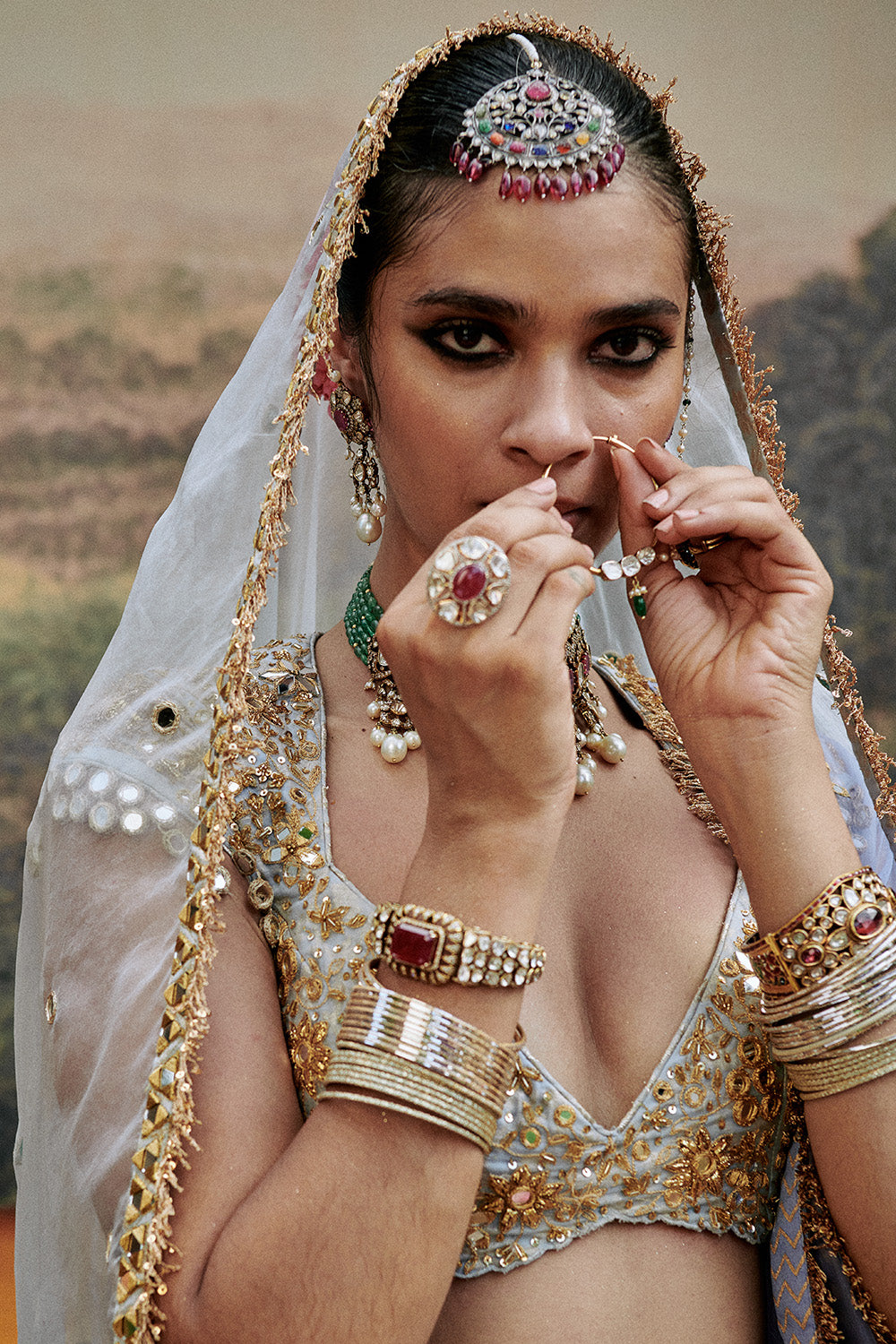 Khwab Sitara Lehenga Set with Veil