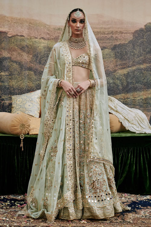 Noor Jahan Lehenga Set with Veil